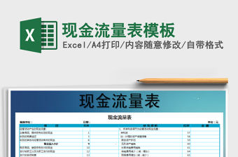 2021年現金流量表模板