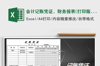 2021年會(huì)計(jì)記賬憑證，財(cái)務(wù)報(bào)表(打印版)