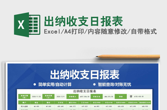 2021年出納收支日?qǐng)?bào)表