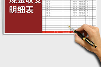 2021年現金收支明細表