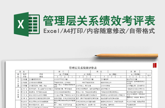 2021年管理層關(guān)系績效考評表