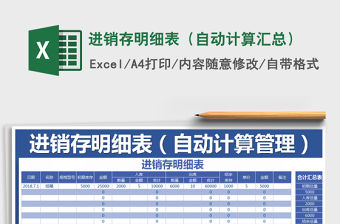 2021年進銷存明細(xì)表（自動計算匯總）