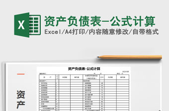 2021年資產負債表-公式計算