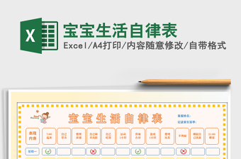 2021年寶寶生活自律表