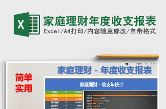 2021年家庭理財(cái)年度收支報(bào)表