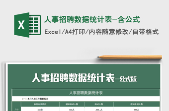 招聘数据统计EXCEL报表