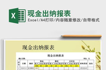 2021年現(xiàn)金出納報(bào)表