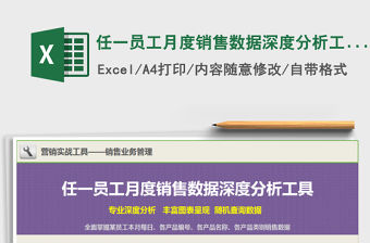 2021年任一員工月度銷售數據深度分析工具