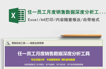 2021年任一員工月度銷售數(shù)據(jù)深度分析工具