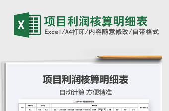2021年項(xiàng)目利潤(rùn)核算明細(xì)表