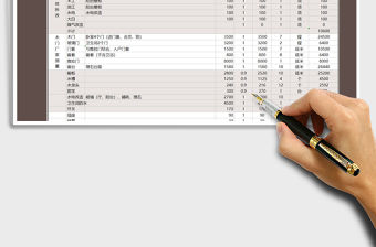 2021年裝修行業-工程報價預算表