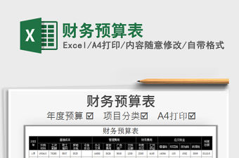 2021年財務預算表