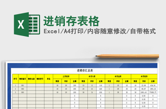 2021年進(jìn)銷存表格