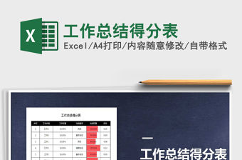 2021年工作總結得分表