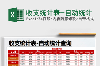 2021年收支統(tǒng)計表-自動統(tǒng)計免費下載