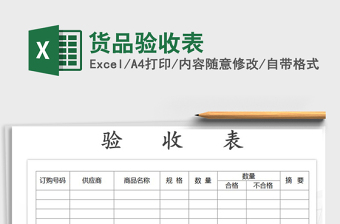 2021年貨品驗(yàn)收表