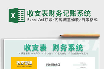 2021年收支表財(cái)務(wù)記賬系統(tǒng)