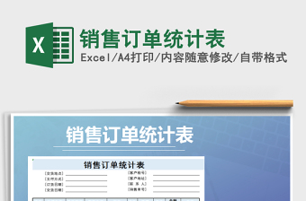 2021年銷售訂單統(tǒng)計(jì)表