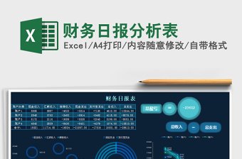 2021年财务日报分析表