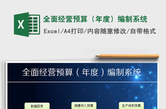 2021年全面經營預算（年度）編制系統