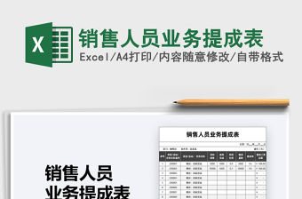 2021年銷售人員業務提成表