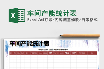 2021年車間產(chǎn)能統(tǒng)計表