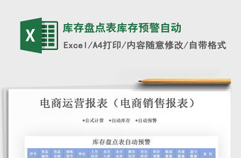 2021年庫存盤點(diǎn)表庫存預(yù)警自動