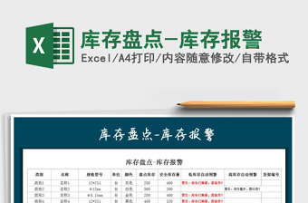 2021年庫存盤點(diǎn)-庫存報(bào)警