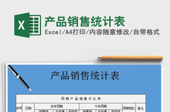 2021年產(chǎn)品銷售統(tǒng)計(jì)表