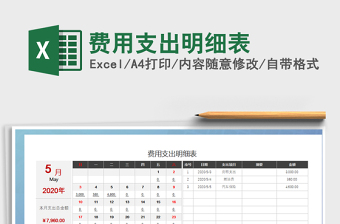 2021年費用支出明細(xì)表