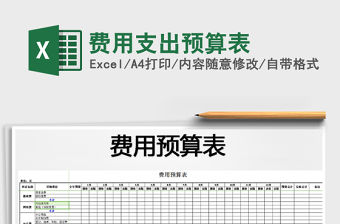 2021年費用支出預算表