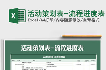 2021年活動策劃表-流程進度表