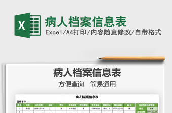 2021年病人檔案信息表