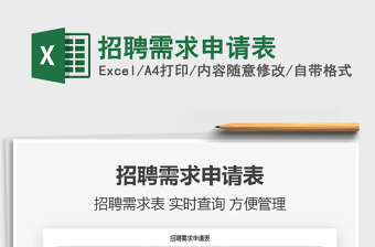 2021年招聘需求申請(qǐng)表