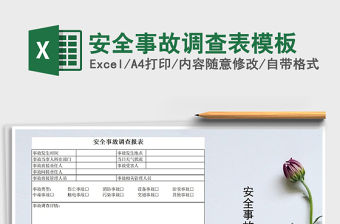 2021年安全事故調查表模板
