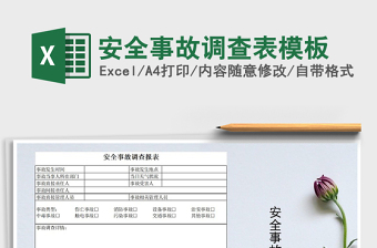 2021年安全事故調(diào)查表模板
