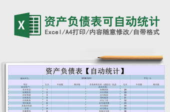 2021年資產(chǎn)負(fù)債表可自動(dòng)統(tǒng)計(jì)