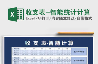 2021年收支表-智能統計計算免費下載