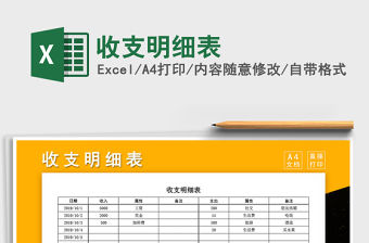 2021年收支明細表