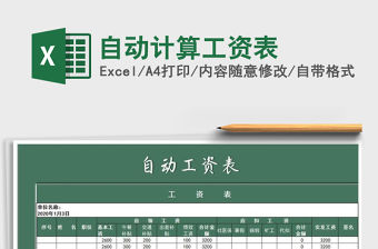 2021年自動(dòng)計(jì)算工資表