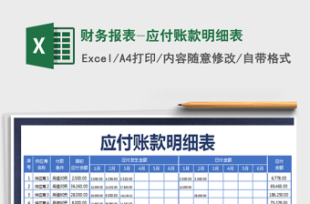 2021年財務(wù)報表-應(yīng)付賬款明細(xì)表