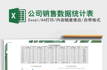 2021年公司销售数据统计表