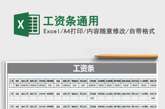 2021年工資條通用
