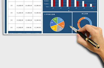2021年财务上半年收支统计图表