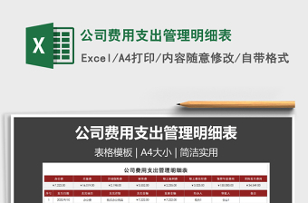 2021年公司費(fèi)用支出管理明細(xì)表