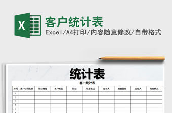 2021年客戶統(tǒng)計表