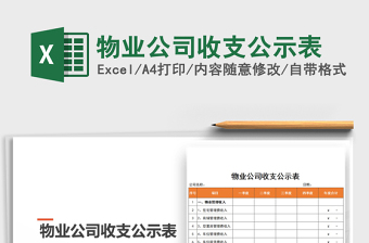 2021年物業(yè)公司收支公示表