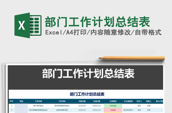 2021年部門(mén)工作計(jì)劃總結(jié)表