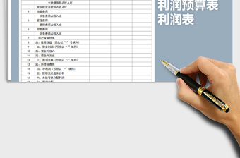2021年利潤預算表