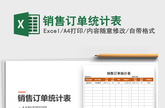 2021年銷售訂單統計表免費下載